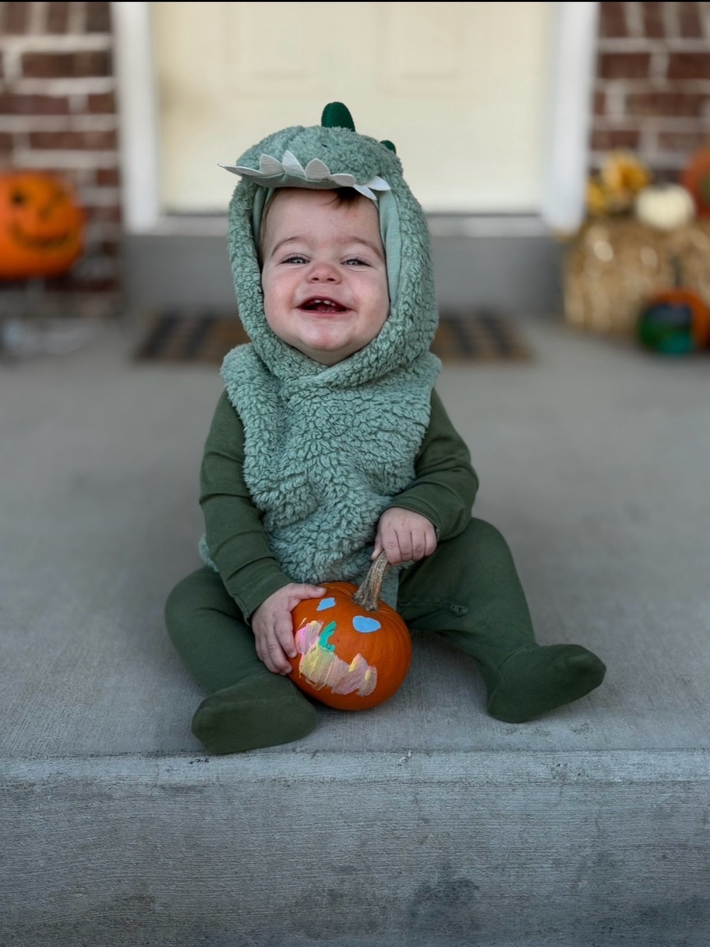 Baby Dinosaur Costume 6-12m Warm Hooded Halloween